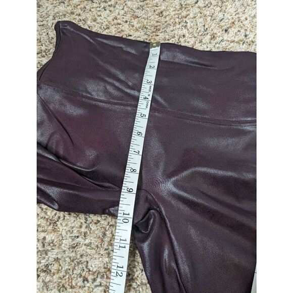 SPANX Faux Leather Leggings Wine Medium - Picture 7 of 8